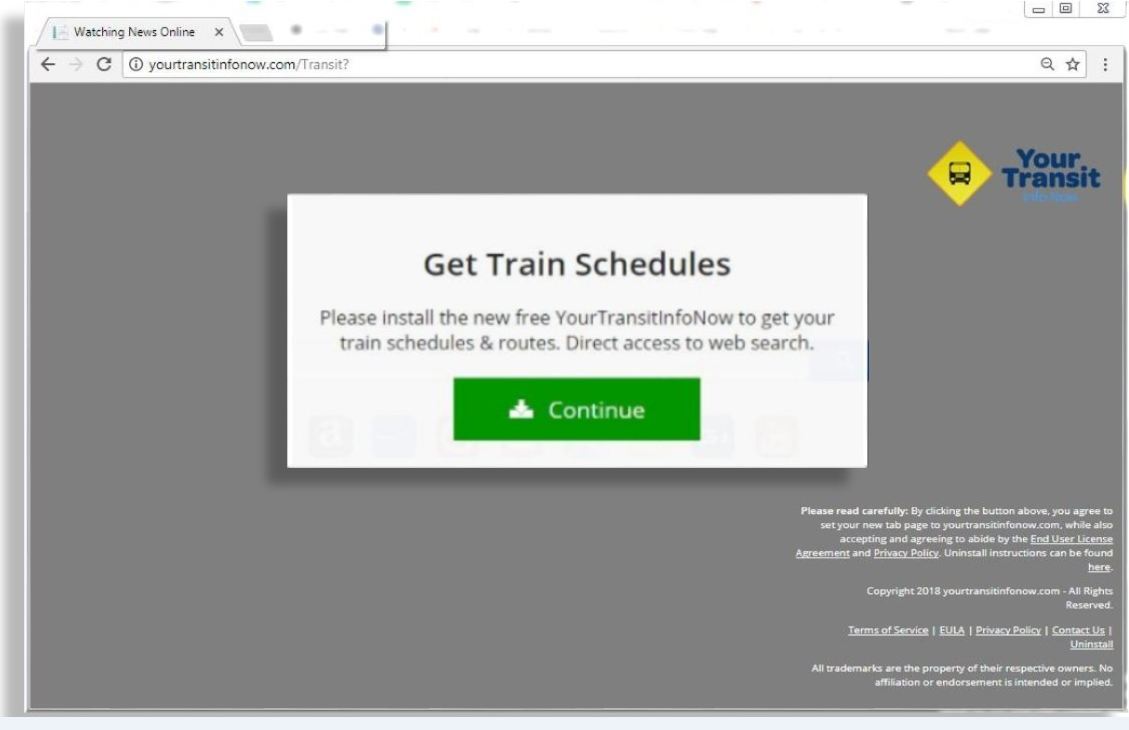 Как удалить из браузера вирус yourtransitinfonow.com